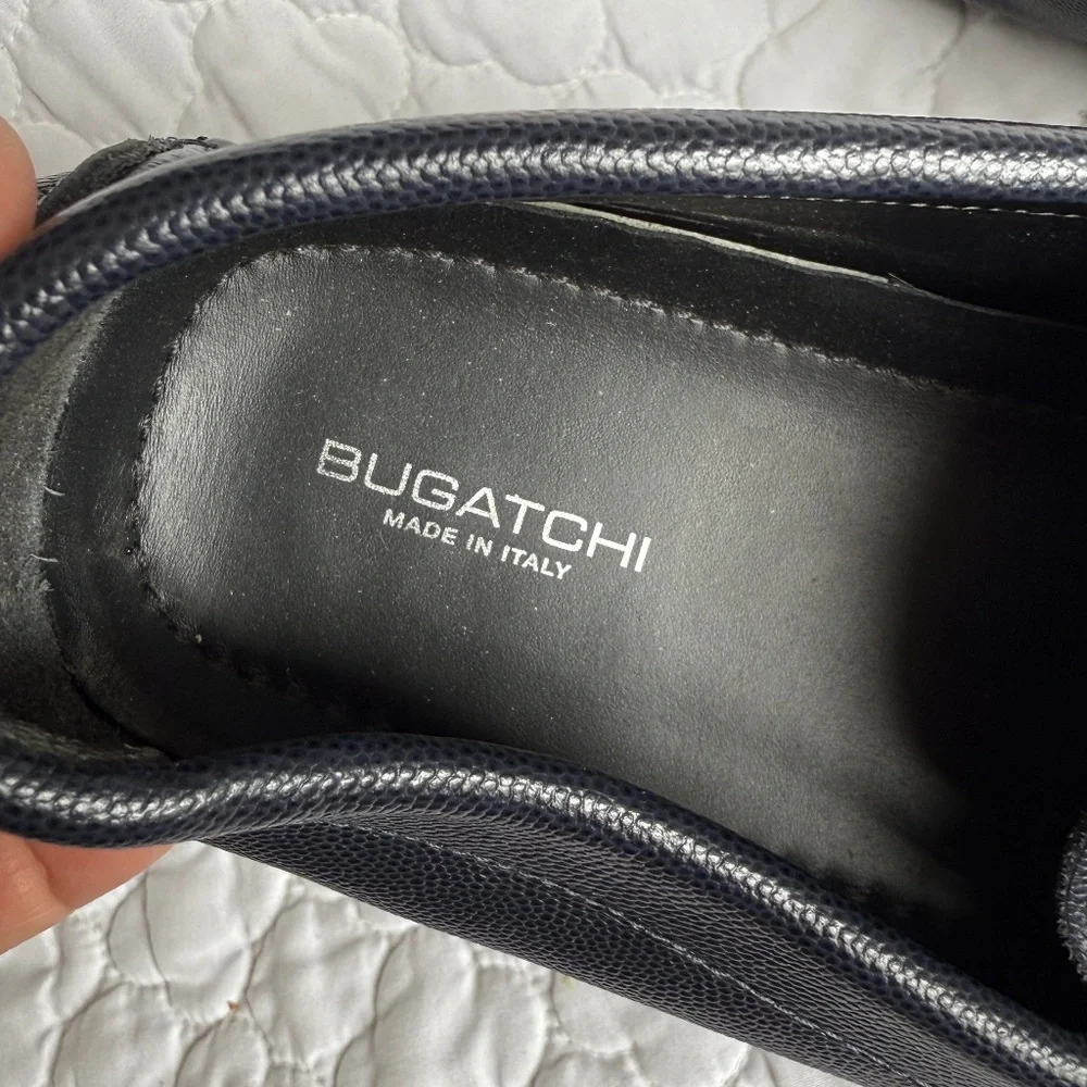 BUGATCHI Potenza Bit‎ Leather Driver Shoes Made in Italy Size 10.5